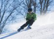 Boy Skiing