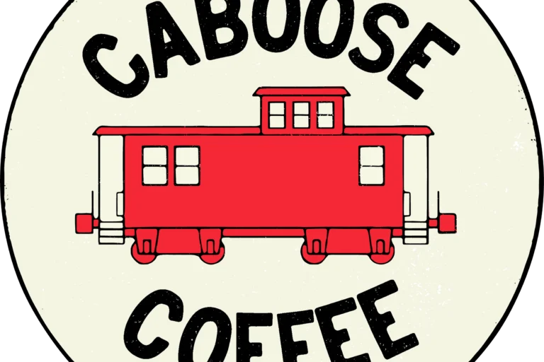 Caboose Coffee logo with red boxcar from Train.